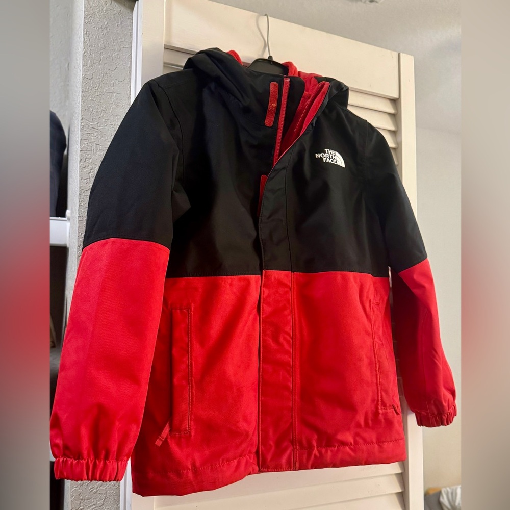 The North Face 3 In 1 Removable Fleece Red Dryvent Jacket Youth Size XS 6